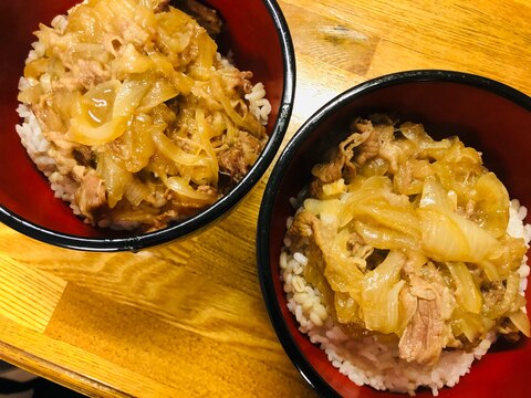 味の染み込んだ牛丼